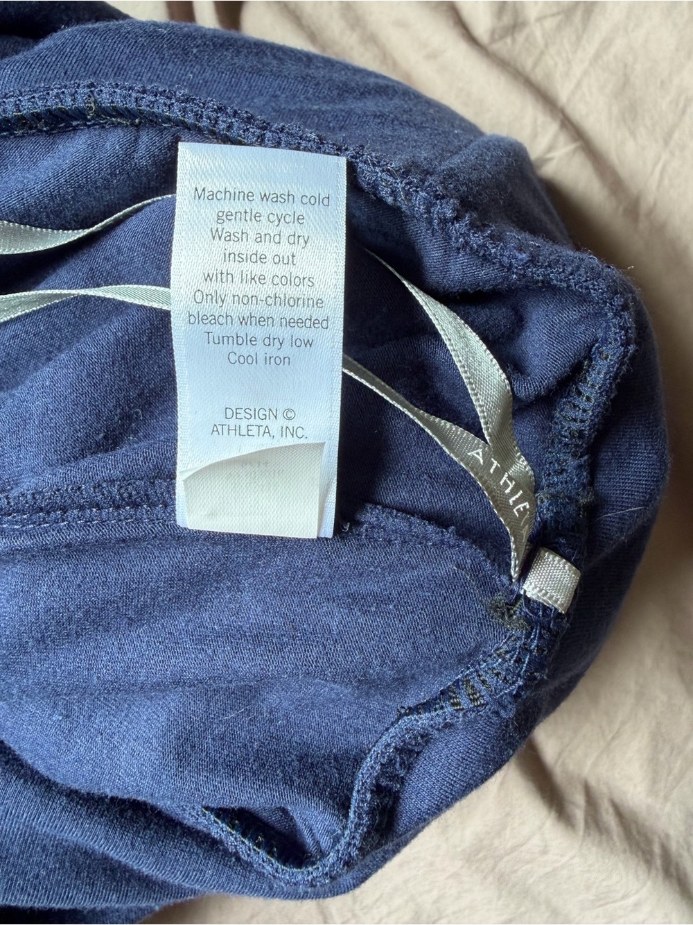 Athleta Sports Mini Dress Navy Ruched Sides Activewear Athleisure Training M - Picture 5 of 8